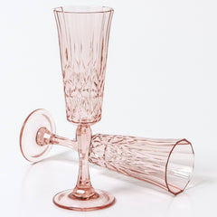 indigo love champagne flute pale pink acrylic | The Home Maven