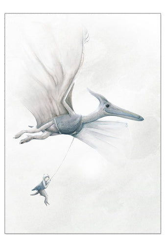 Winter Avenue Press | I Dream of Dinosaurs Pterodactyl Print - $49.95 - $79.95 |The Home Maven