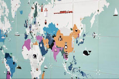 Around The World Map - IXXI Tile Wall Art |The Home Maven