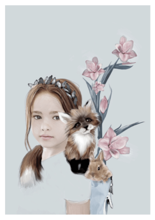 Little Tyra Print - Linn Wold kids prints | The Home Maven