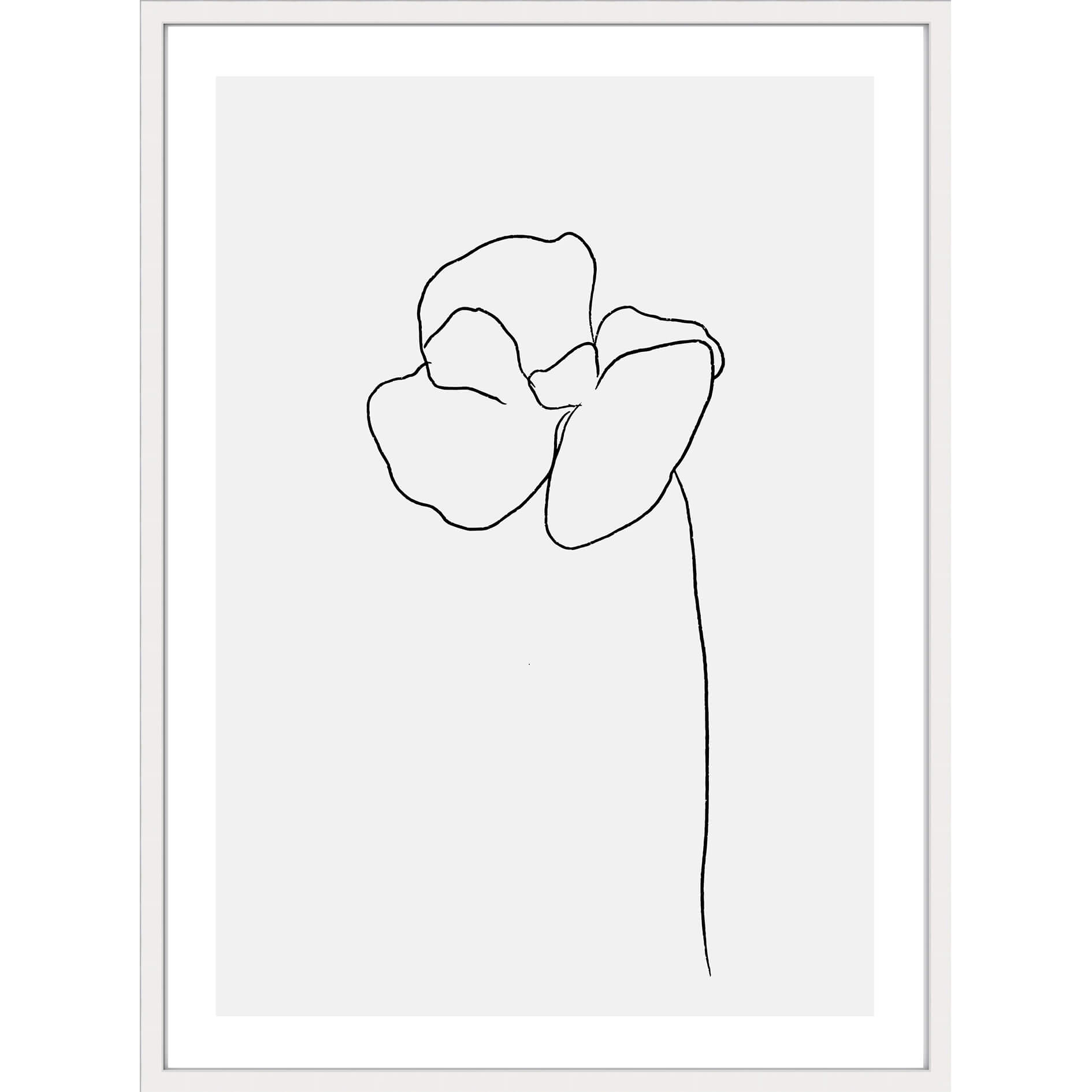 Love your space Simplicity no. 1 Print flower sketch | Various Sizes | The Home Maven