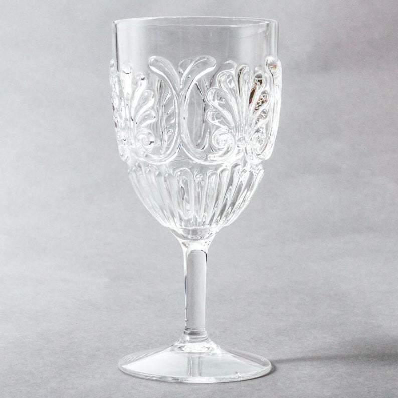 flemington wine glass acrylic clear |The Home Maven