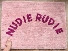 Sage and Clare Nudie Rudie Blush bath mat | The Home Maven