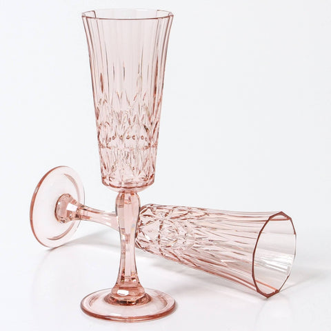 indigo love champagne flute pale pink acrylic | The Home Maven