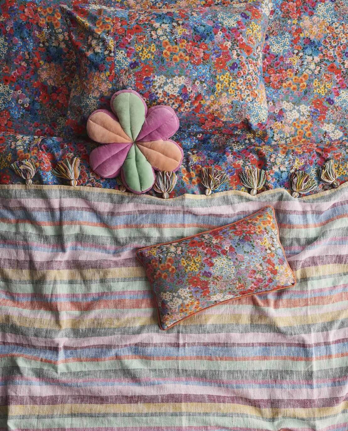 kip and co |forever floral upholstery cushion styled |The Home Maven