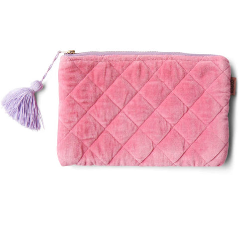 Kip and Co velvet cosmetic purse |pale pink babe alert |The Home Maven